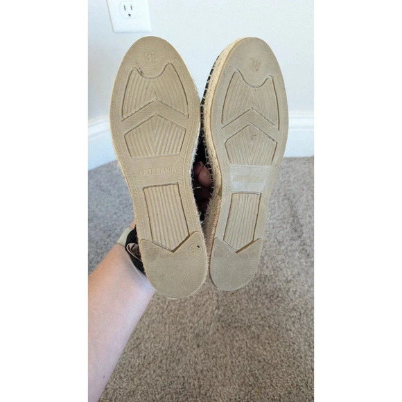 Viscata Espadrilles Flat Sandals Black Canvas sz 8 - Picture 6 of 6